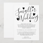 Elegante Kleinere Bruiloft Afbouw Wijziging van Pl Aankondiging (Voorkant / Achterkant)