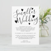 Elegante Kleinere Bruiloft Inperking Wijziging Van Aankondiging (Staand voorkant)