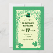 Elegante Klepelblad Decoratie Frame St. Patricks D Kaart (Voorkant)