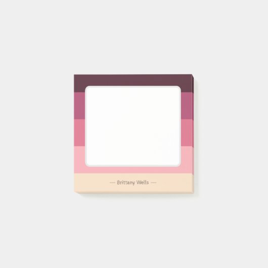 Elegante kleur-geblokkeerd post-it® notes (Voorkant)