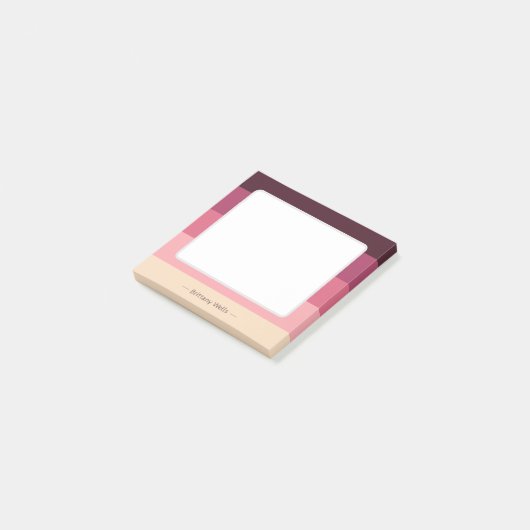 Elegante kleur-geblokkeerd post-it® notes (Schuin)