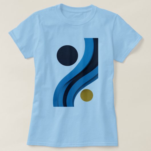 Elegante Kleur Kunst Vrouwen T-shirt (Design voorkant)