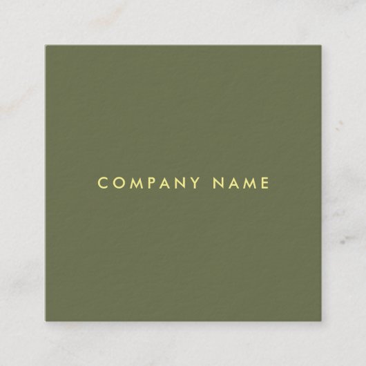 Elegante kleur Sjabloon Professional Luxury Modern Vierkante Visitekaartje (Voorkant)