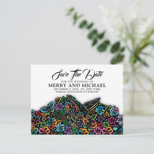 Elegante Kleur van Leven Design Aankondigingskaart (Staand voorkant)