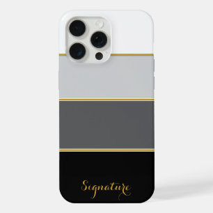 Elegante kleurblokstrepen op maat gemaakte telefoo iPhone 15 pro max case