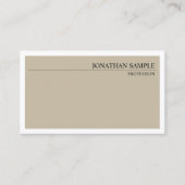 Elegante  kleuren Eenvoudig Chic Modern Plain Visitekaartje (Voorkant)