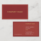 Elegante kleuren Minimalistische Sjabloon Luxe Visitekaartje (Voorkant / Achterkant)