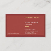 Elegante kleuren Minimalistische Sjabloon Luxe Visitekaartje (Achterkant)