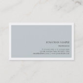 Elegante kleuren Slank Modern Plain Professional Visitekaartje (Achterkant)