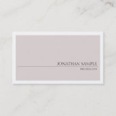 Elegante kleuren Slank Modern Plain Professional Visitekaartje (Voorkant)