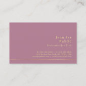 Elegante Kleuren Trendy Moderne Zijdeafwerking Lux Visitekaartje (Achterkant)
