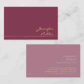 Elegante Kleuren Trendy Moderne Zijdeafwerking Lux Visitekaartje (Voorkant / Achterkant)