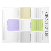 Elegante Kleurenblok boodschappenlijst Notitieblok (Voorkant)