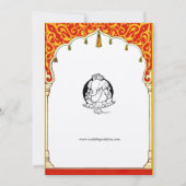  elegante kleurengrens en Indiase Ganesh Kaart (Achterkant)