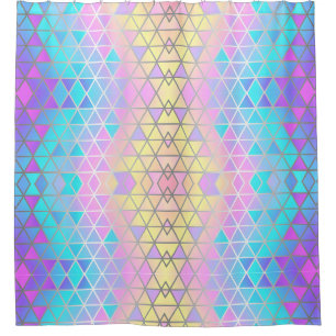 Elegante kleurrijke abstracte holografische drieho douchegordijn