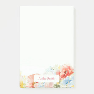 Elegante Kleurrijke Aquarel Bloemen of Veldbloemen Post-it® Notes
