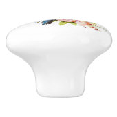 Elegante Kleurrijke Aquarel Kolibrie Meubelen Keramische Knop (Zijkant)