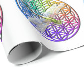 Elegante kleurrijke bloem van het leven libel kuns cadeaupapier (Rol Hoek)