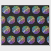 Elegante kleurrijke bloem van het leven libel kuns cadeaupapier (Vlak)