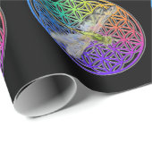 Elegante kleurrijke bloem van het leven libel kuns cadeaupapier (Rol Hoek)