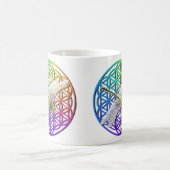 Elegante kleurrijke bloem van het leven libel kuns koffiemok (Center)