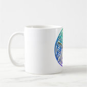 Elegante kleurrijke bloem van het leven libel kuns koffiemok (Links)