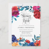 Elegante kleurrijke bloemen | groen Vrijgezellenfe Kaart (Voorkant)