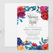 Elegante kleurrijke bloemen | groen Vrijgezellenfe Kaart (Voorkant / Achterkant)