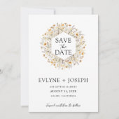 Elegante Kleurrijke Bloemen Moderne Unieke Boho Br Save The Date (Voorkant)