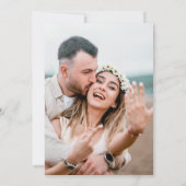 Elegante kleurrijke bloemenboho Save the Date foto Kaart (Achterkant)