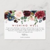 Elegante kleurrijke bloemenbruiloft die goed wenst informatiekaartje (Voorkant)