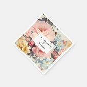 Elegante, kleurrijke,  bloemenservetbanden servet (Hoek)