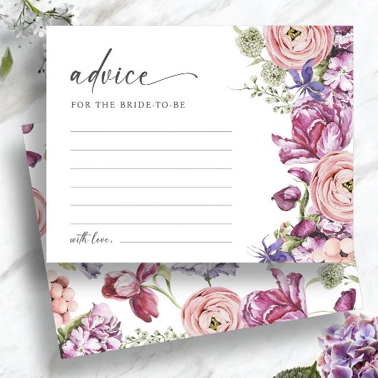 Elegante kleurrijke bloemige advies Kaart