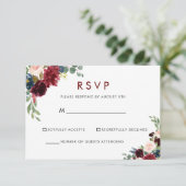 Elegante Kleurrijke Bloemige Plezier RSVP (Staand voorkant)