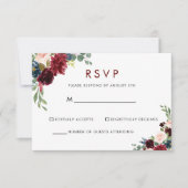 Elegante Kleurrijke Bloemige RSVP (Voorkant)