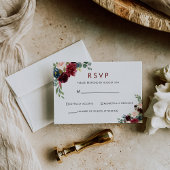 Elegante Kleurrijke Bloemige RSVP