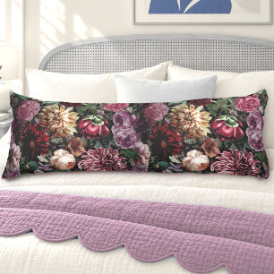 Elegante Kleurrijke Bloemmotief Vintage Lichaamskussen