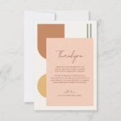 Elegante Kleurrijke Boho Bogen QR Code Trouwen Bedankkaart (Voorkant)