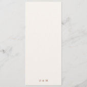 Elegante Kleurrijke Boho Retro Boog Bruiloft Diner Menu (Achterkant)