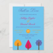 Elegante Kleurrijke Bomen Blauwe Rustieke Zomer Br Kaart (Voorkant)