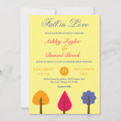 Elegante Kleurrijke Bomen Herfst in Liefde Rustiek Kaart (Voorkant)