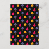 Elegante Kleurrijke Bomen Rustieke Zwarte Herfst B Informatiekaartje (Achterkant)