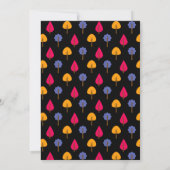 Elegante Kleurrijke Bomen Rustieke Zwarte Herfst B Kaart (Achterkant)