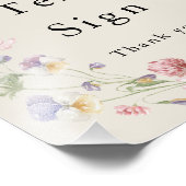 Elegante kleurrijke bruiloft Custom Text Sign Post Foto Afdruk (Hoek)