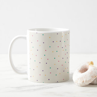Elegante Kleurrijke Confetti Stip Patronen Koffiemok