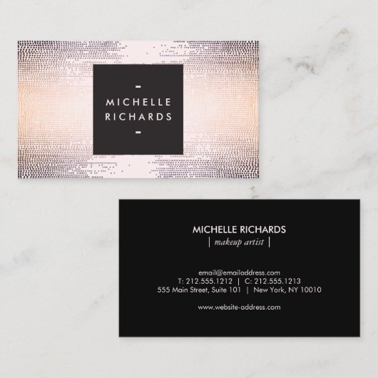 Elegante kleurrijke Confetti Stippen op Pastel Pin Visitekaartje (Voorkant / Achterkant)