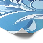 Elegante kleurrijke Dahlia bloemen op donkere acht Poster (Hoek)