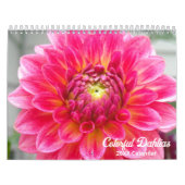 Elegante kleurrijke Dahlias Botanische Kalender (Hoes)