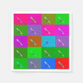 Elegante kleurrijke Daisy Squares, Leuke Bloemen Servet (Voorkant)