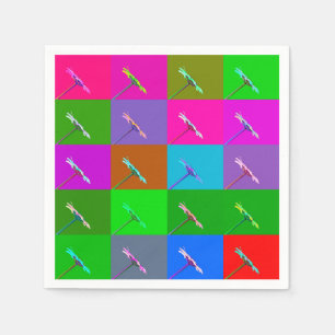 Elegante kleurrijke Daisy Squares, Leuke Bloemen Servet